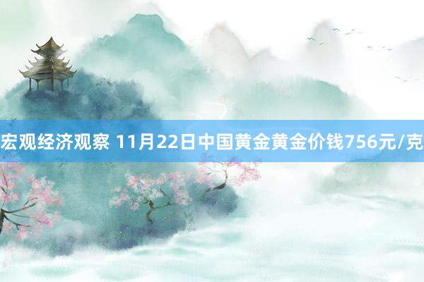 宏观经济观察 11月22日中国黄金黄金价钱756元/克