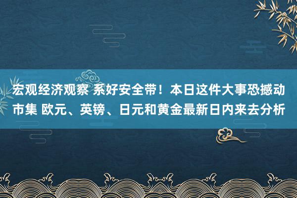 宏观经济观察 系好安全带！本日这件大事恐撼动市集 欧元、英镑、日元和黄金最新日内来去分析