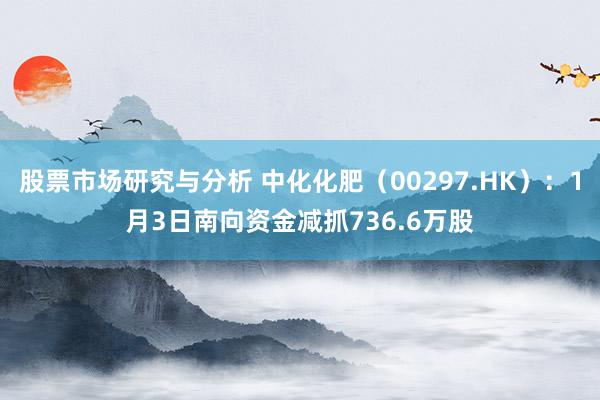 股票市场研究与分析 中化化肥（00297.HK）：1月3日南向资金减抓736.6万股