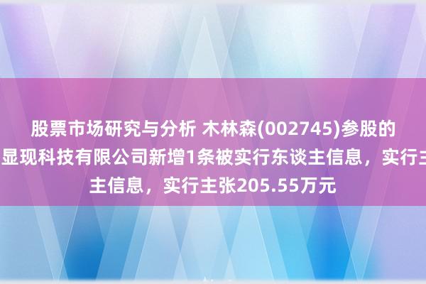 股票市场研究与分析 木林森(002745)参股的湖南合利来贤慧显现科技有限公司新增1条被实行东谈主信息，实行主张205.55万元