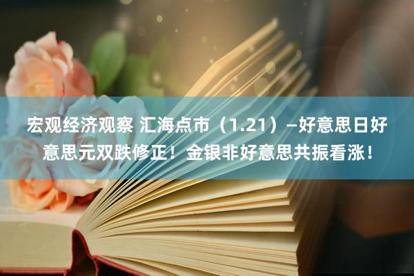 宏观经济观察 汇海点市（1.21）—好意思日好意思元双跌修正！金银非好意思共振看涨！