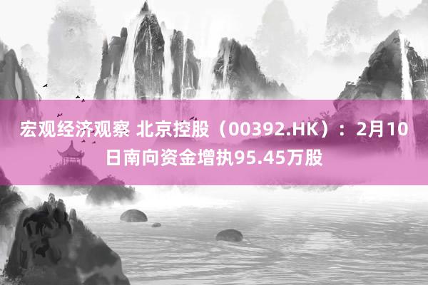 宏观经济观察 北京控股（00392.HK）：2月10日南向资金增执95.45万股